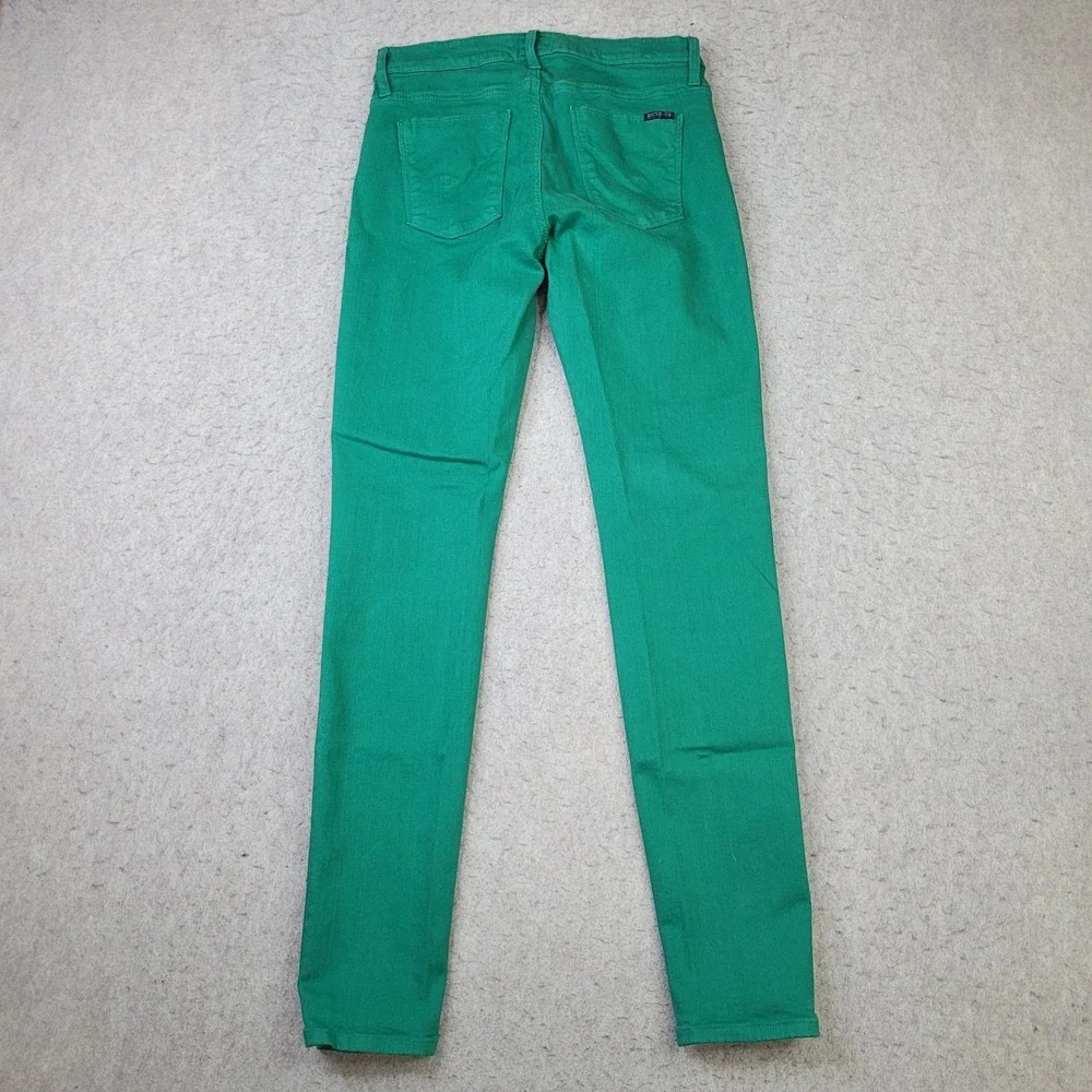 Hudson Nico Women's Size 28 Green Denim Midrise Super Skinny Jeans St Pattys Day